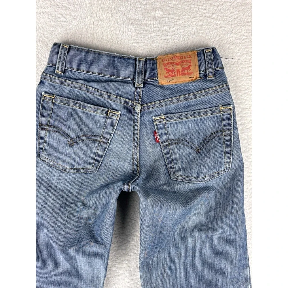 Levi's 514 Jeans‎ Boys Juniors Blue Slim Straight Size 7X Reg (21x21)